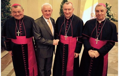 Kardinál Parolin se setkal s představiteli české ekumeny