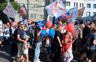 Papež pozdravil slovenský pochod pro život. Podle organizátorů přišlo 30 tisíc lidí