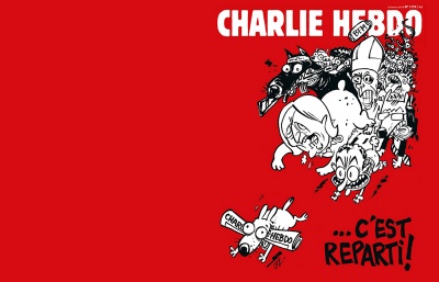 Satirický týdeník Charlie Hebdo je odhodlán pokračovat v kritice všech náboženství