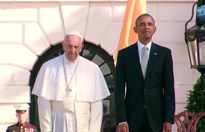 Papež v USA: Uvítání Obamou, ovace v Kongresu, dnes OSN