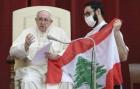 Při první veřejné audienci po půl roce se papež modlil za Libanon